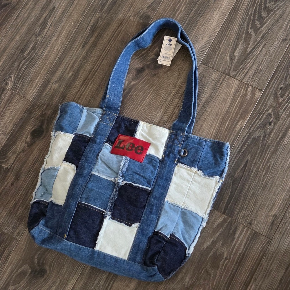 Lee x Kacey Musgraves Patchwork Tote Denim Bag Western Cowgirl Y2K Blue - Picture 5 of 10